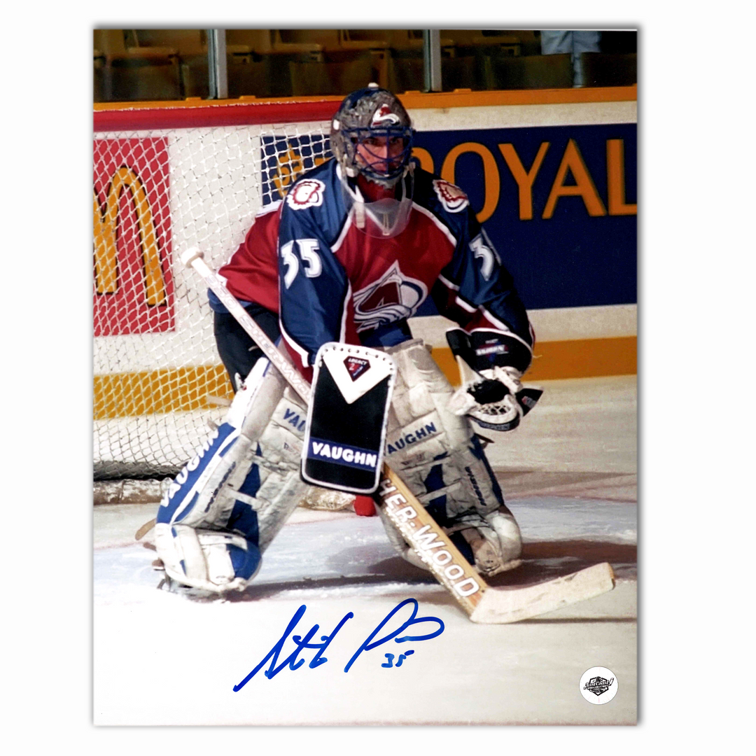 Stephane Fiset Autographed Quebec Nordiques Home 8x10 Photo