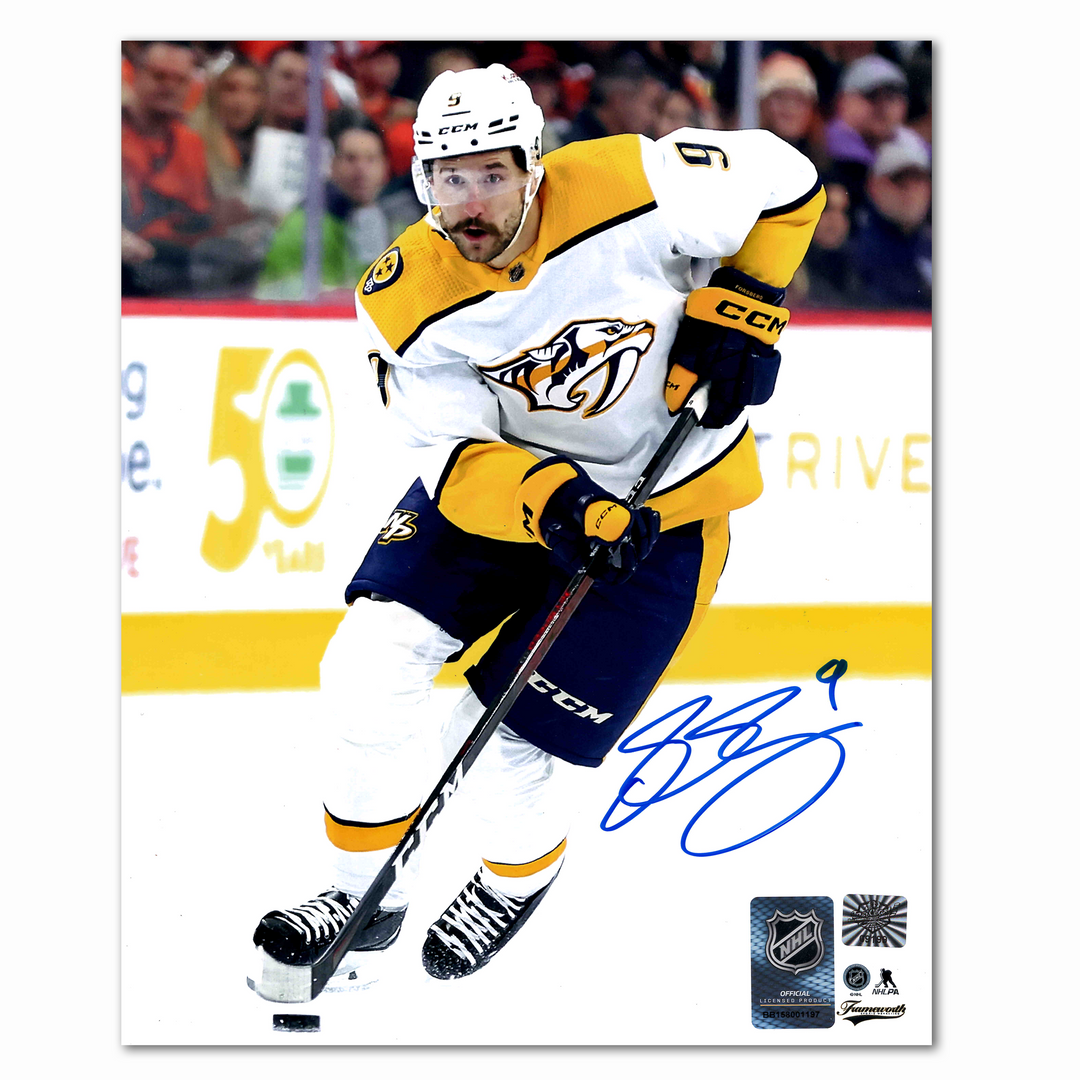 Filip Forsberg Autographed Nashville Predators Away 8x10 Photo