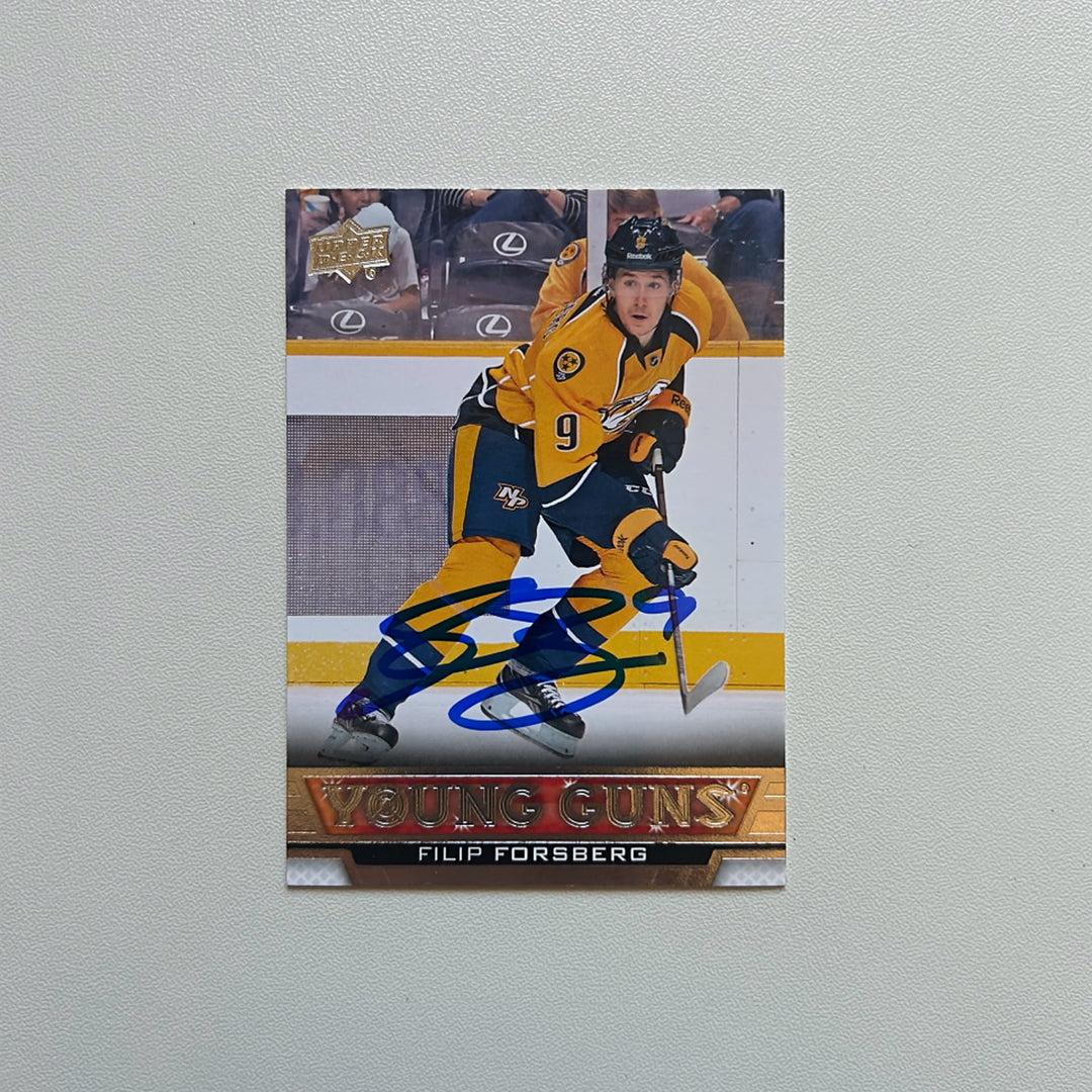 2013-14 UD Young Guns #451 FILIP FORSBERG Autographed Rookie Card