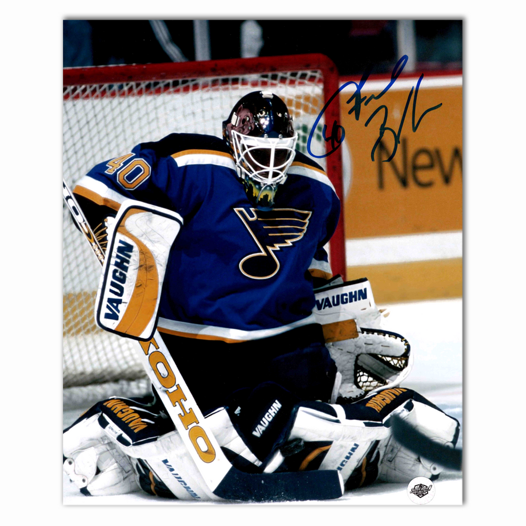 Fred Brathwaite Autographed St. Louis Blues Home 8x10 Photo