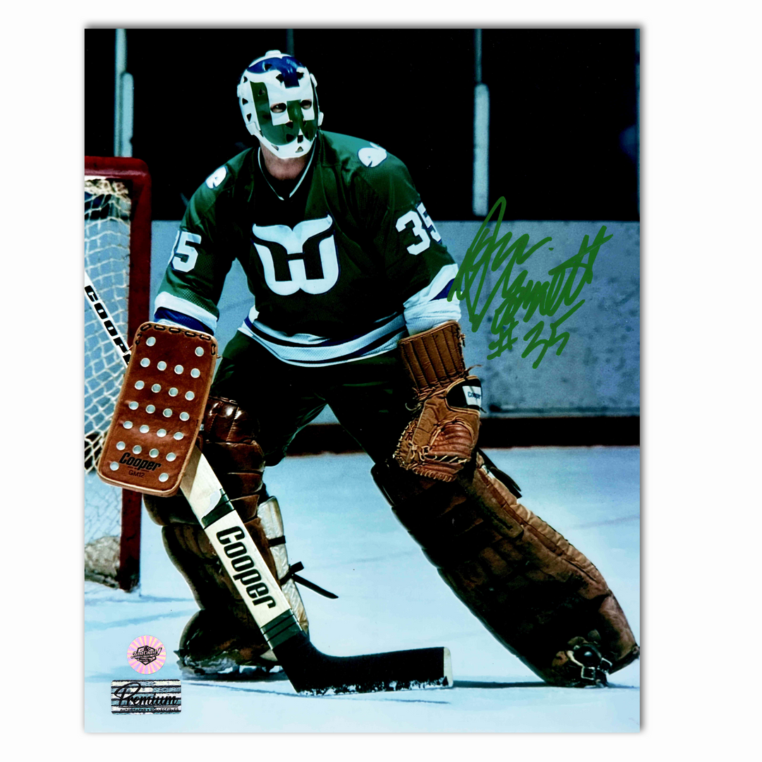 John Garrett Autographed Hartford Whalers 8x10 Photo