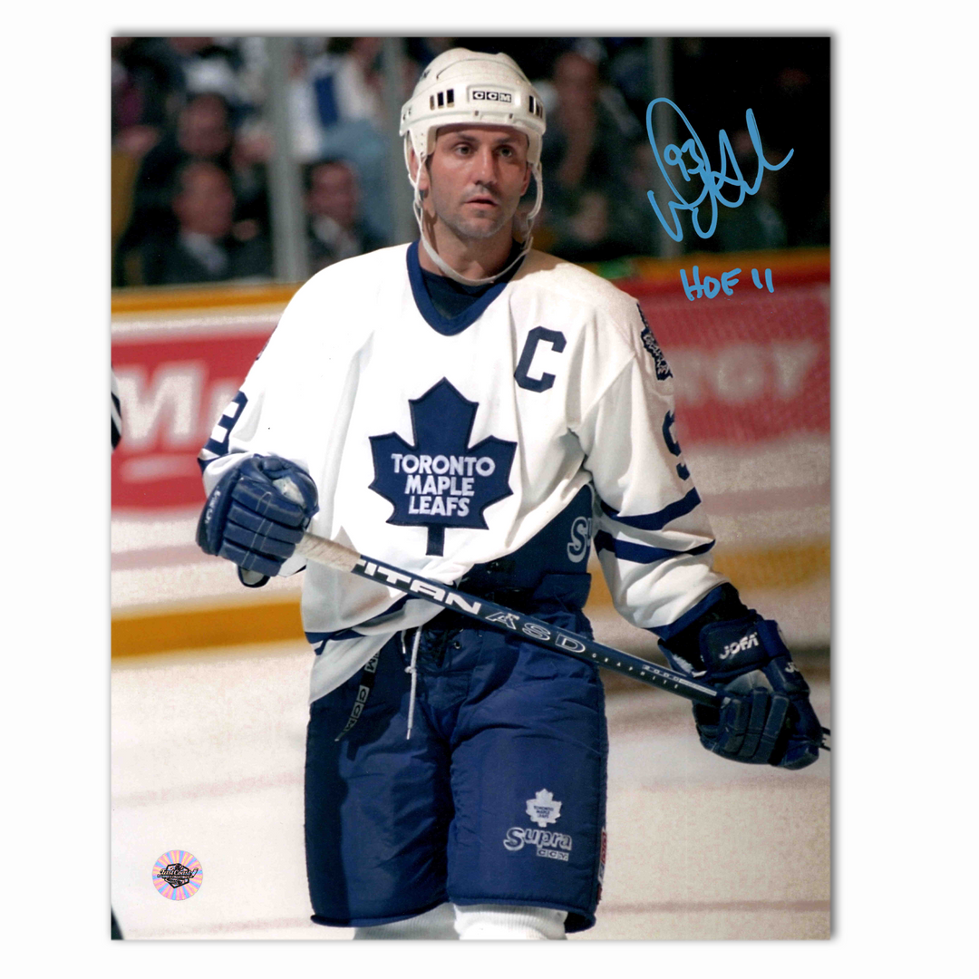 Doug Gilmour Autographed Toronto Maple Leafs 8x10 Away Photo (Close Up)