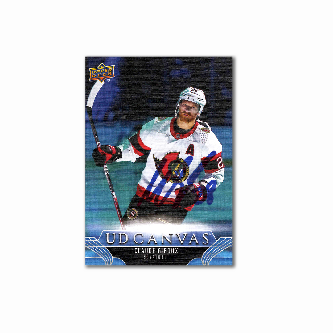 Claude Giroux Autographed Ottawa Senators 2023-24 Upper Deck Canvas #C177 Hockey Card