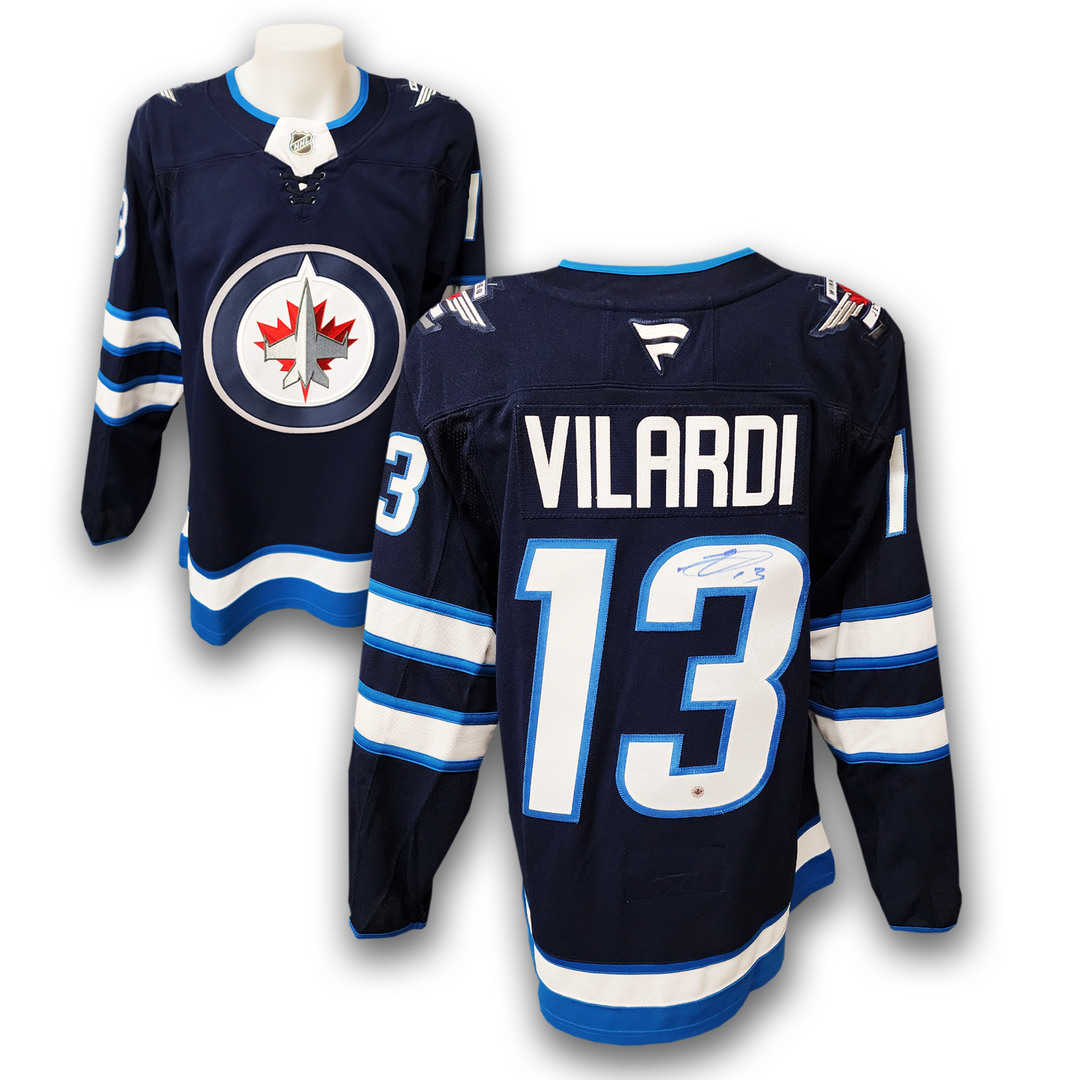 Gabriel Vilardi Autographed Winnipeg Jets Home Fanatics Premium Jersey
