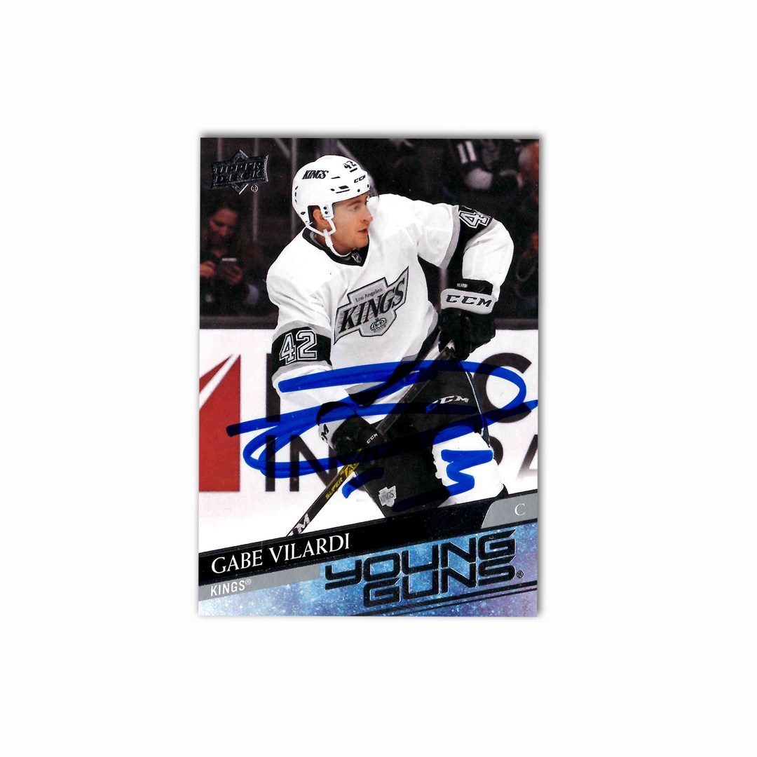 Gabriel Vilardi Autographed Los Angeles Kings Young Guns Hockey Card