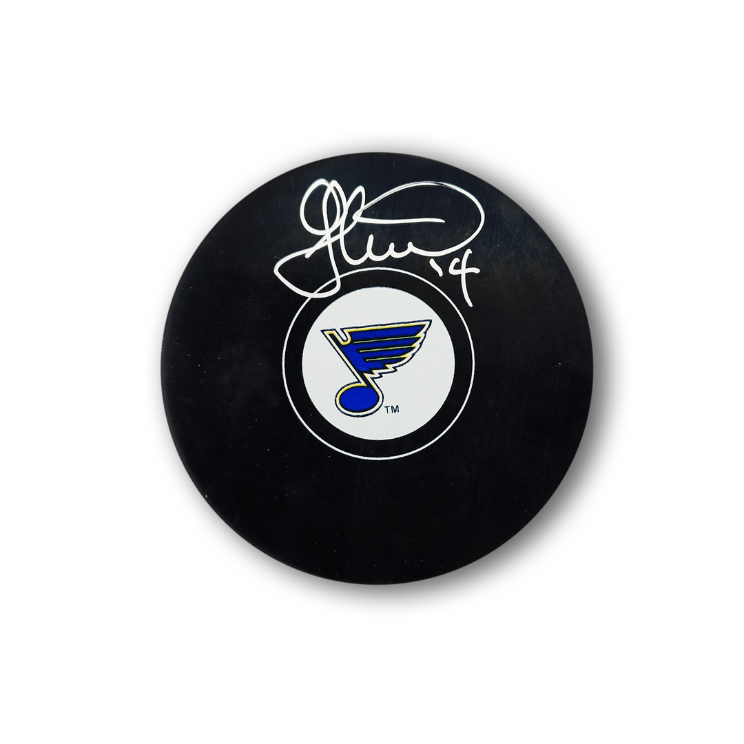 Geoff Courtnall Autographed St. Louis Blues Hockey Puck
