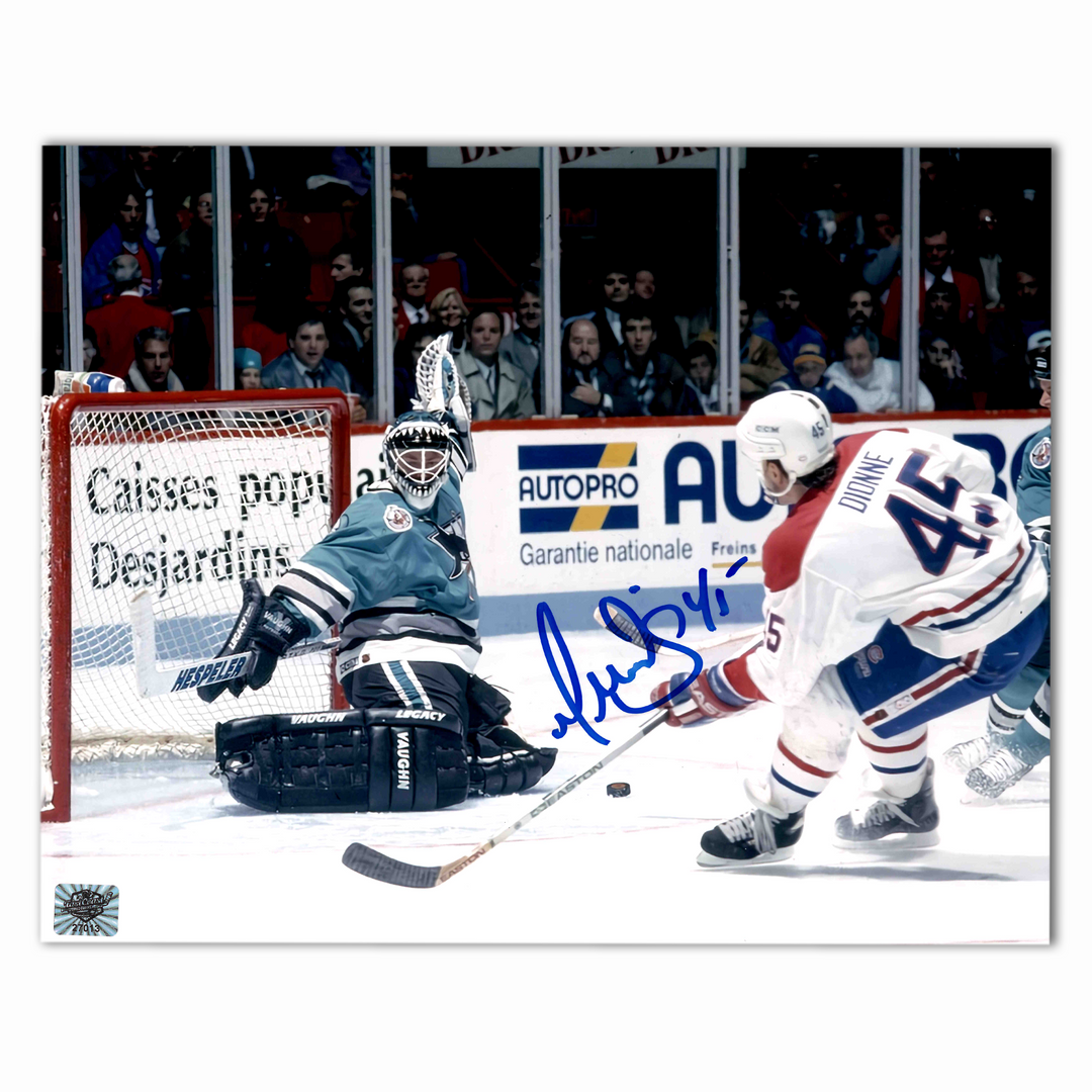 Gilbert Dionne Autographed Montreal Canadiens Away 8x10 Photo