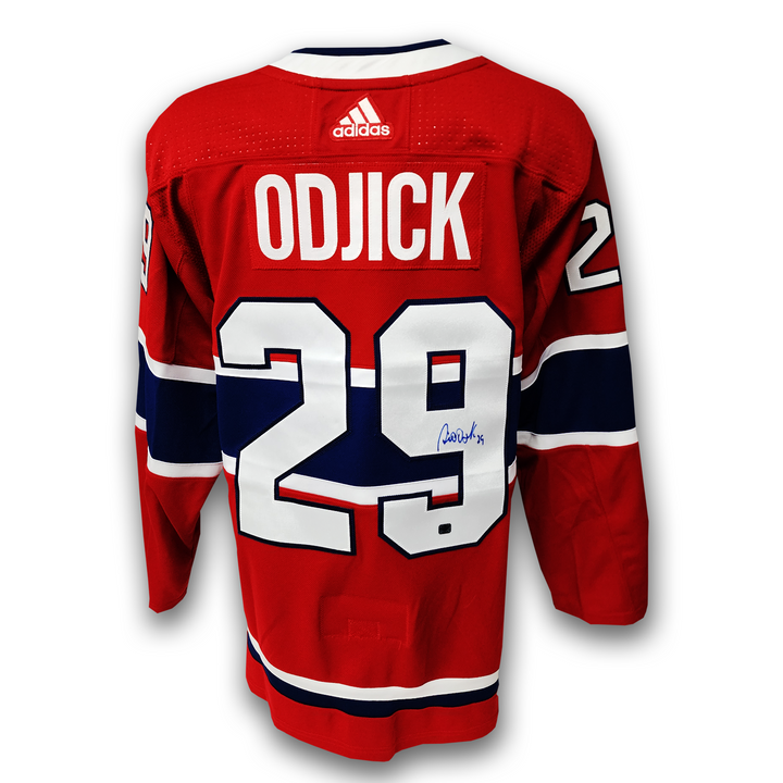 Gino Odjick Autographed Montreal Canadiens Home Adidas Jersey