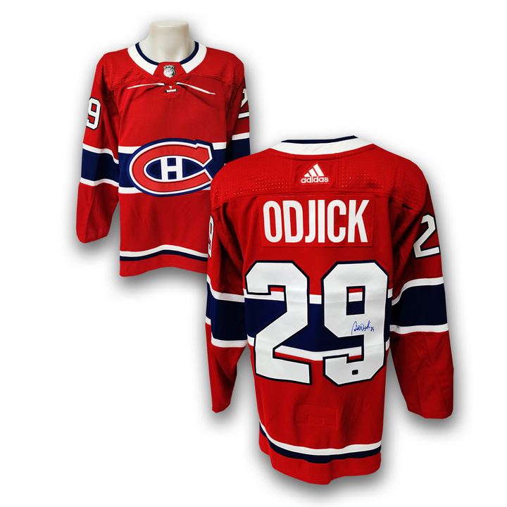Gino Odjick Autographed Montreal Canadiens Home Adidas Jersey