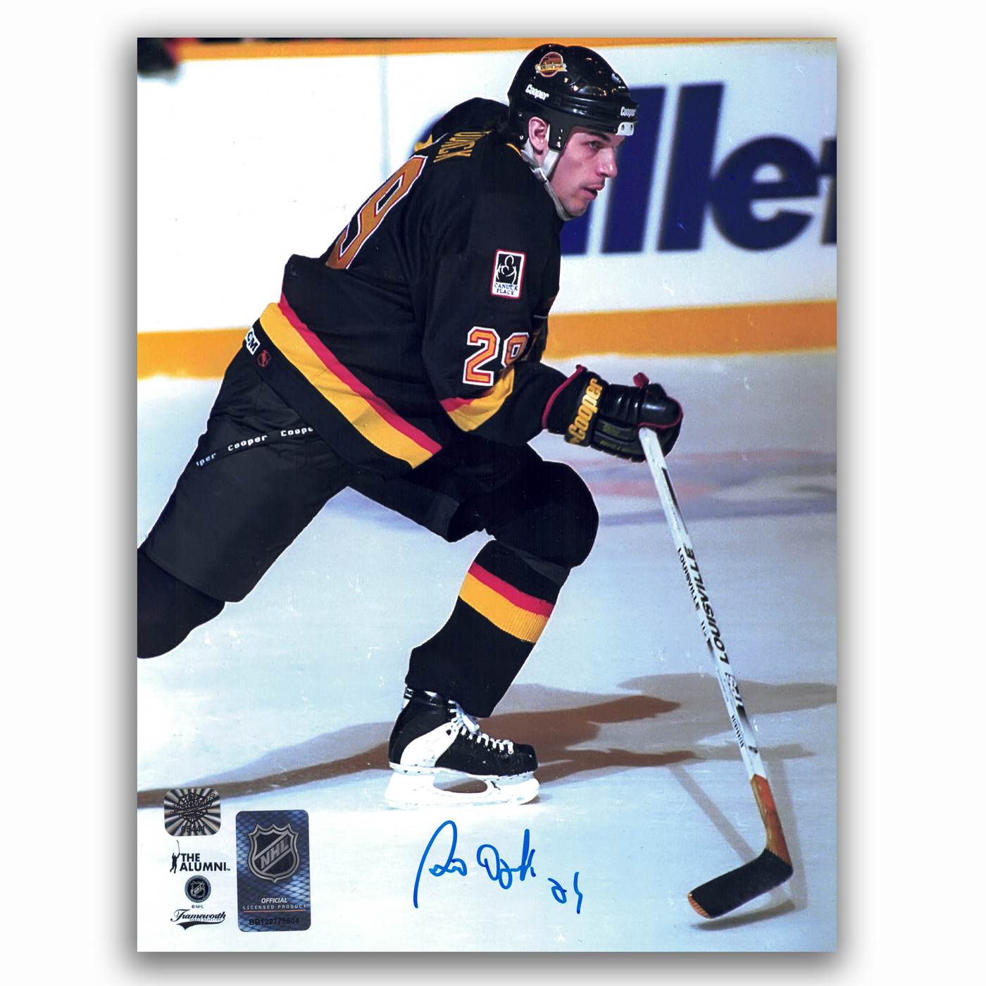 Gino Odjick Vancouver Canucks Autographed Action 8x10 Photo