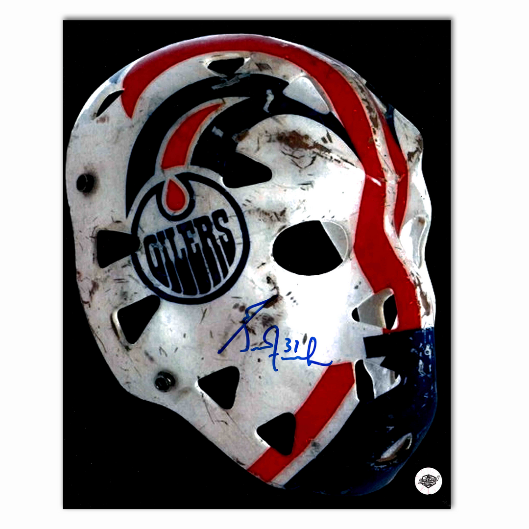 Grant Fuhr Autographed Edmonton Oilers Mask 8x10 Photo