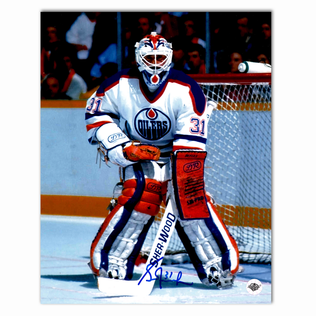 Grant Fuhr Autographed Edmonton Oilers Away 8x10 Photo