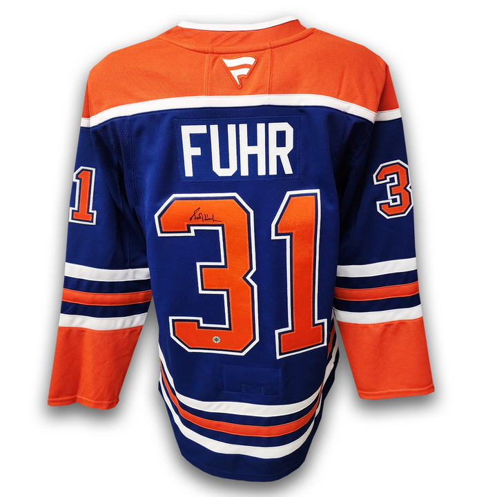 Grant Fuhr Autographed Edmonton Oilers Home Fanatics Premium Jersey