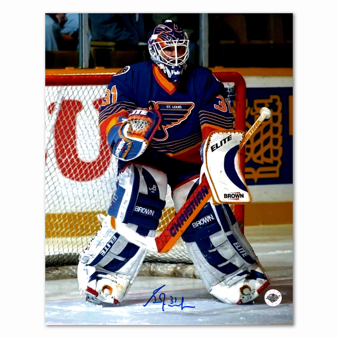 Grant Fuhr Autographed St. Louis Blues Home 8x10 Photo