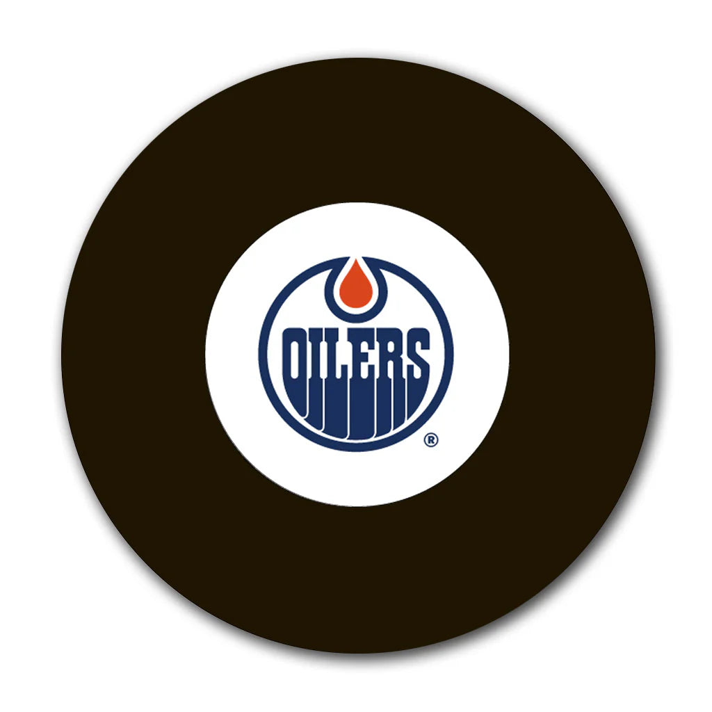 Pre-Order - Grant Fuhr Autographed Edmonton Oilers Hockey Puck (Old Logo)