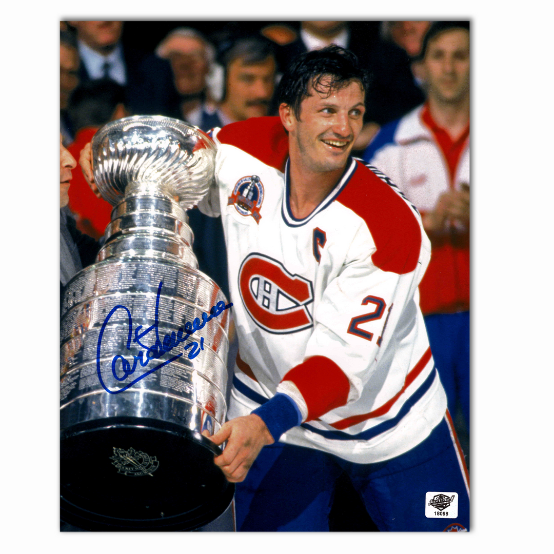 Guy Carbonneau Autographed Montreal Canadiens Stanley Cup 8x10 Photo