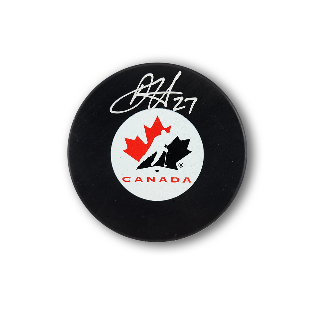 Dougie Hamilton Autographed Team Canada Hockey Puck