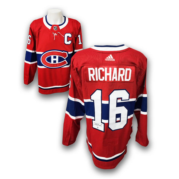 Henri Richard Autographed Montreal Canadiens Home Adidas Jersey