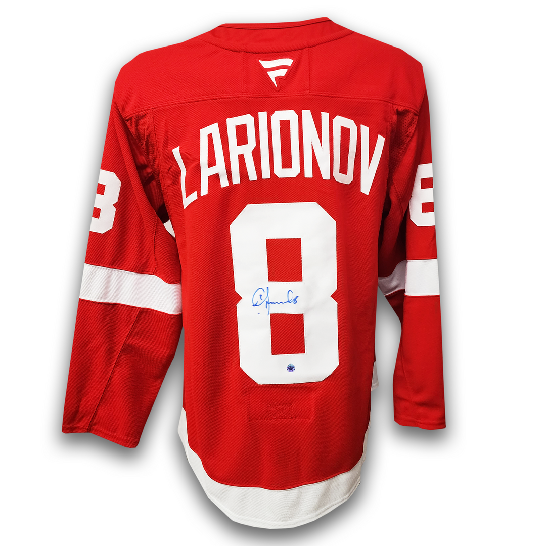 Igor Larionov Autographed Detroit Red Wings Home Fanatics Premium Jersey