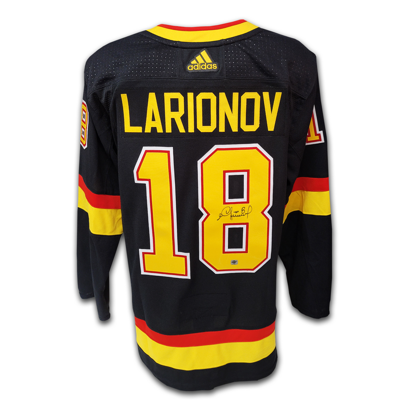 Igor Larionov Vancouver Canucks Black Flying Skate Adidas Jersey