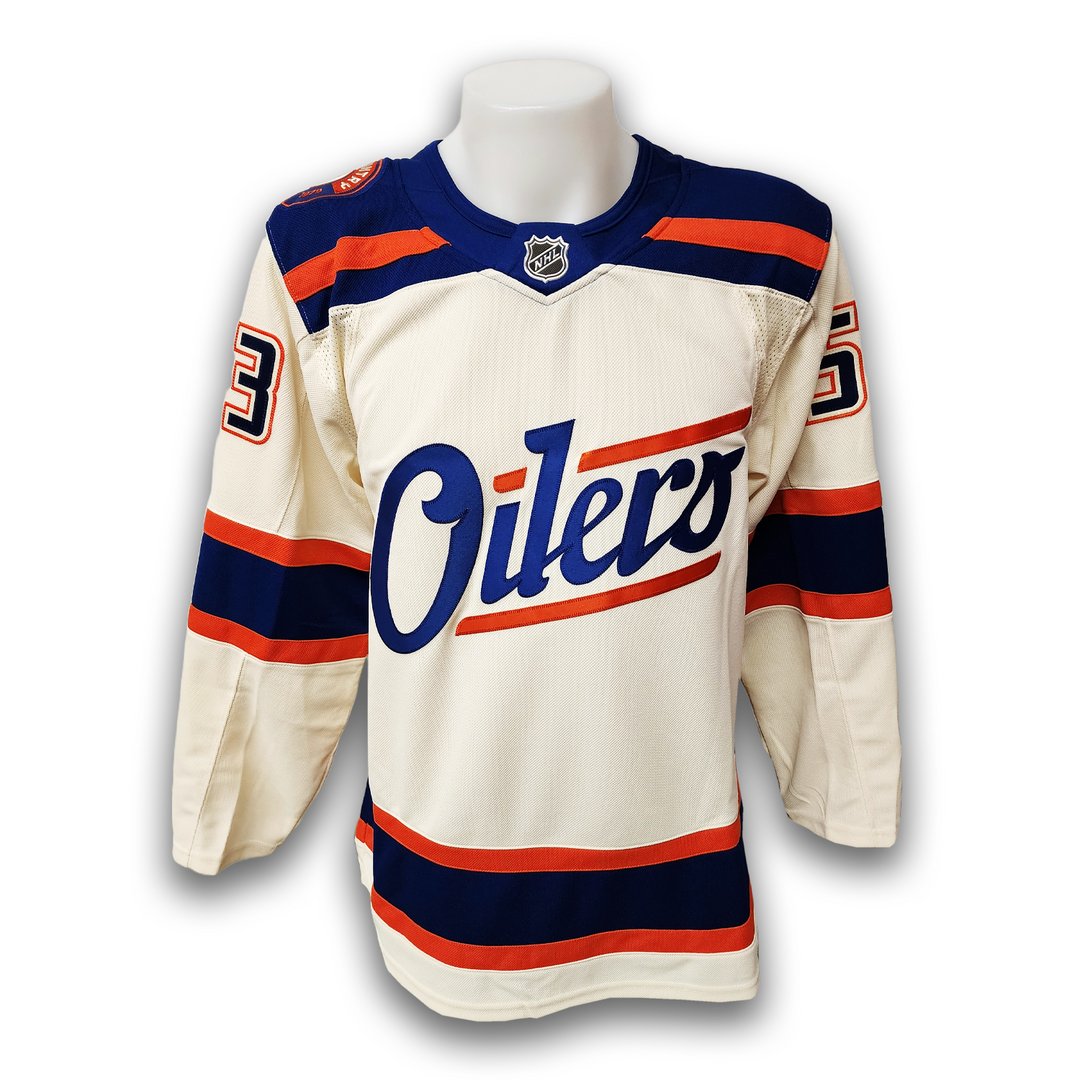 Isaac Howard Autographed Edmonton Oilers Alternate Fanatics Premium Jersey