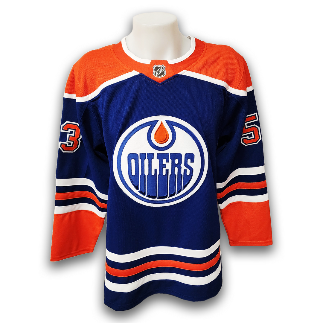 Isaac Howard Autographed Edmonton Oilers Home Fanatics Premium Jersey