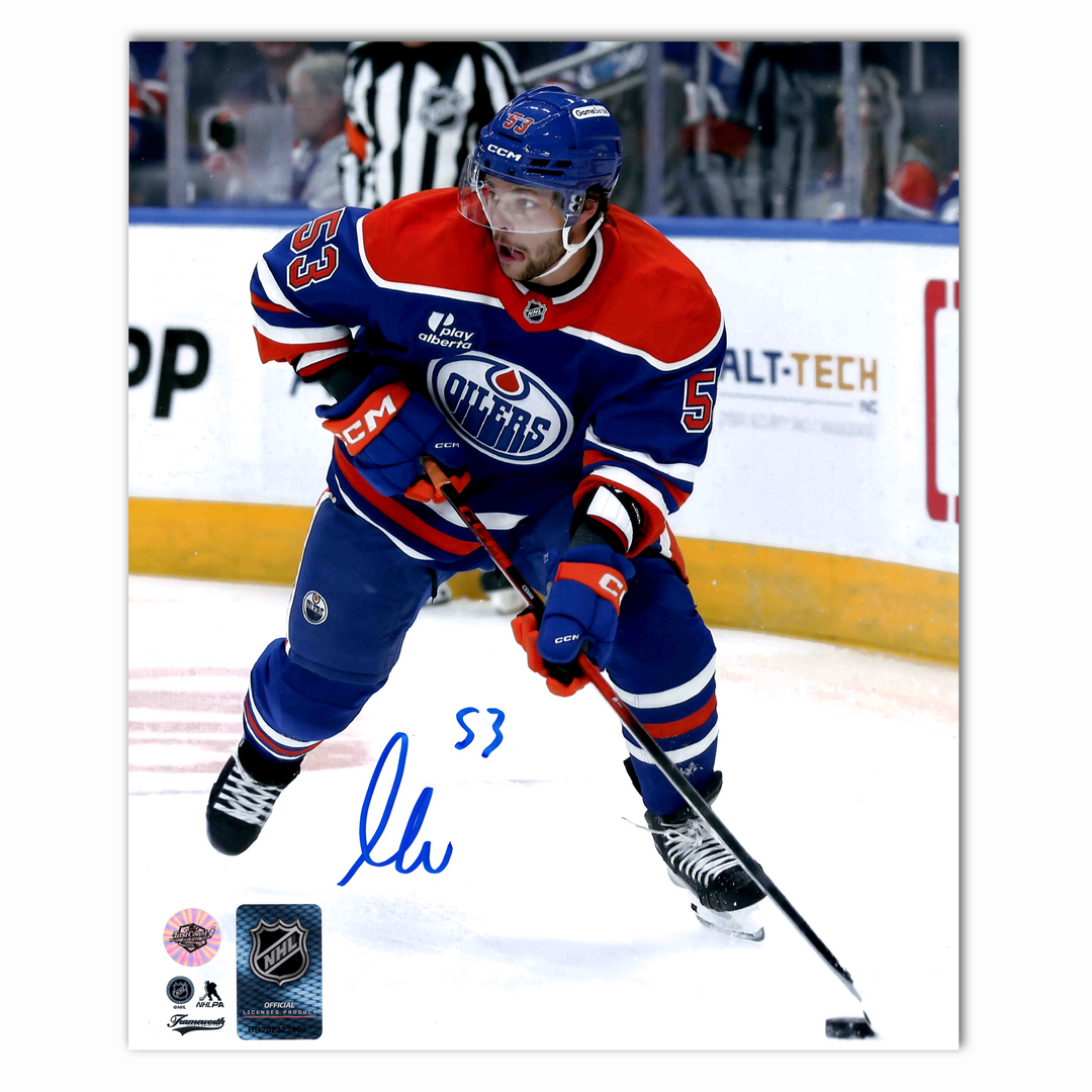 Isaac Howard Autographed Edmonton Oilers Home 8x10 Photo