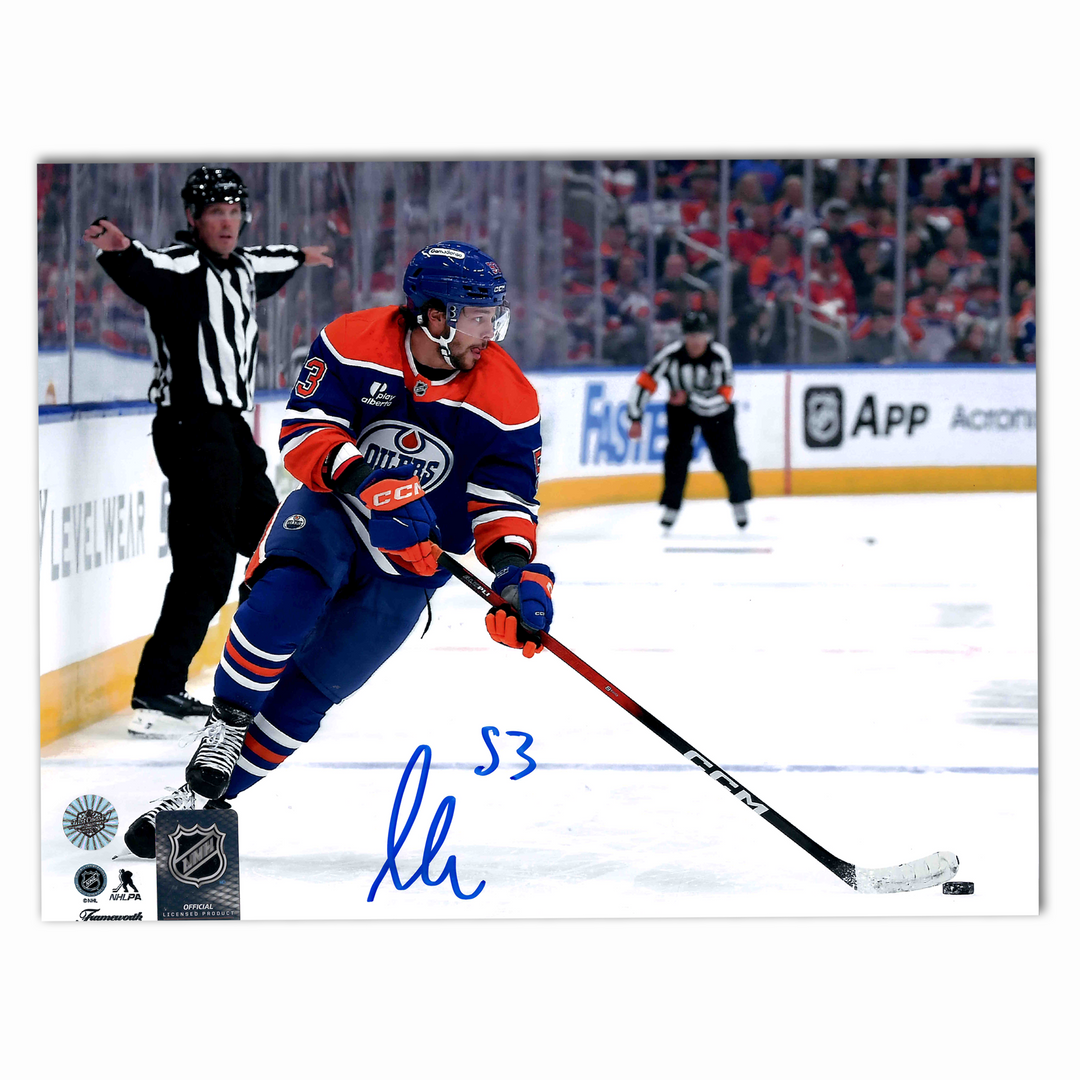 Isaac Howard Autographed Edmonton Oilers Home Horizontal 8x10 Photo