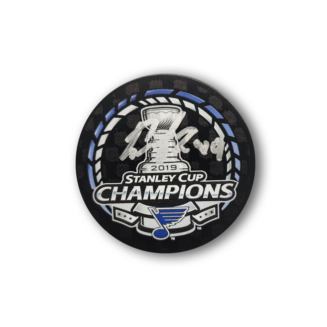Ivan Barbashev Autographed St. Louis Blues 2019 Stanley Cup Champions Hockey Puck