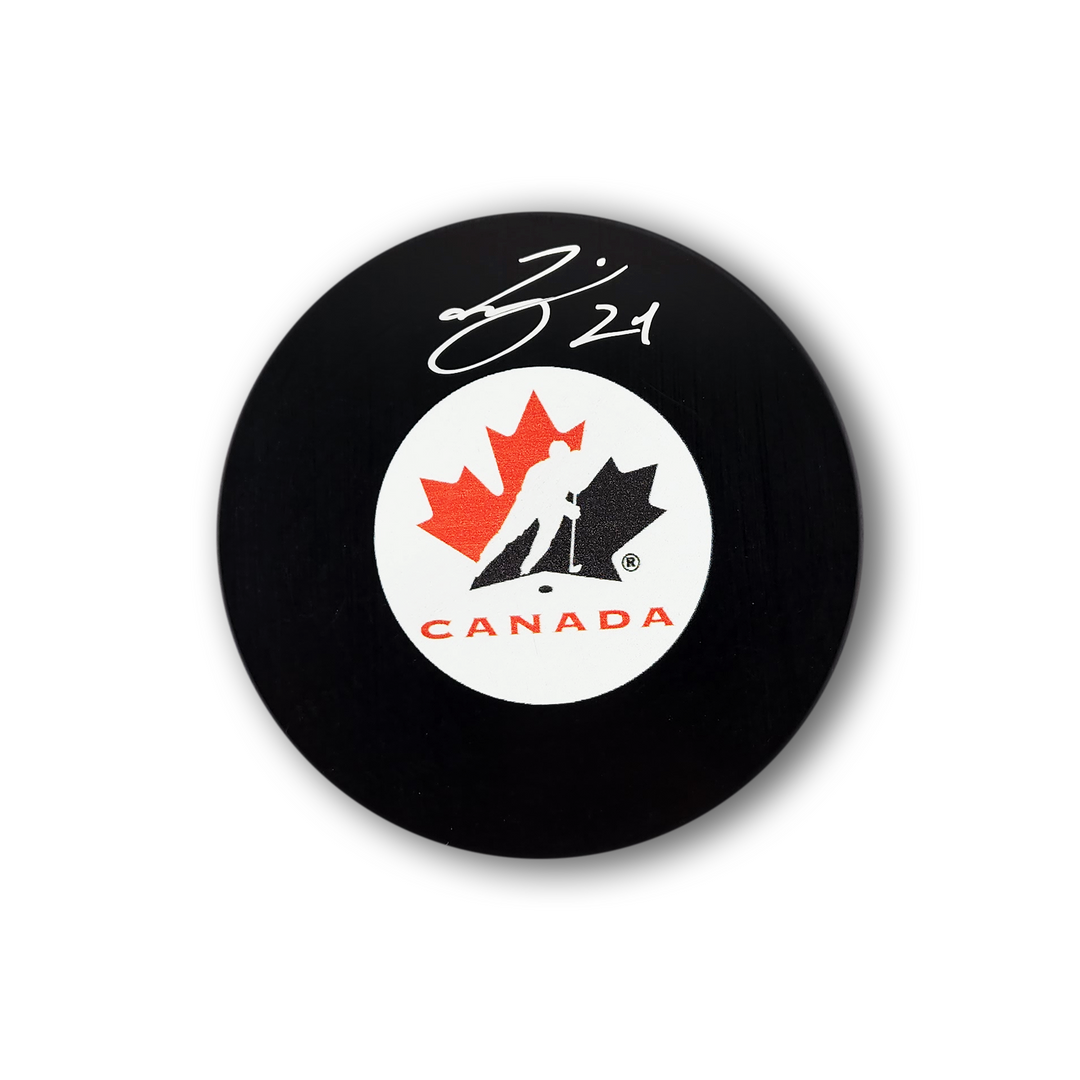 Seth Jarvis Autographed Team Canada Hockey Puck