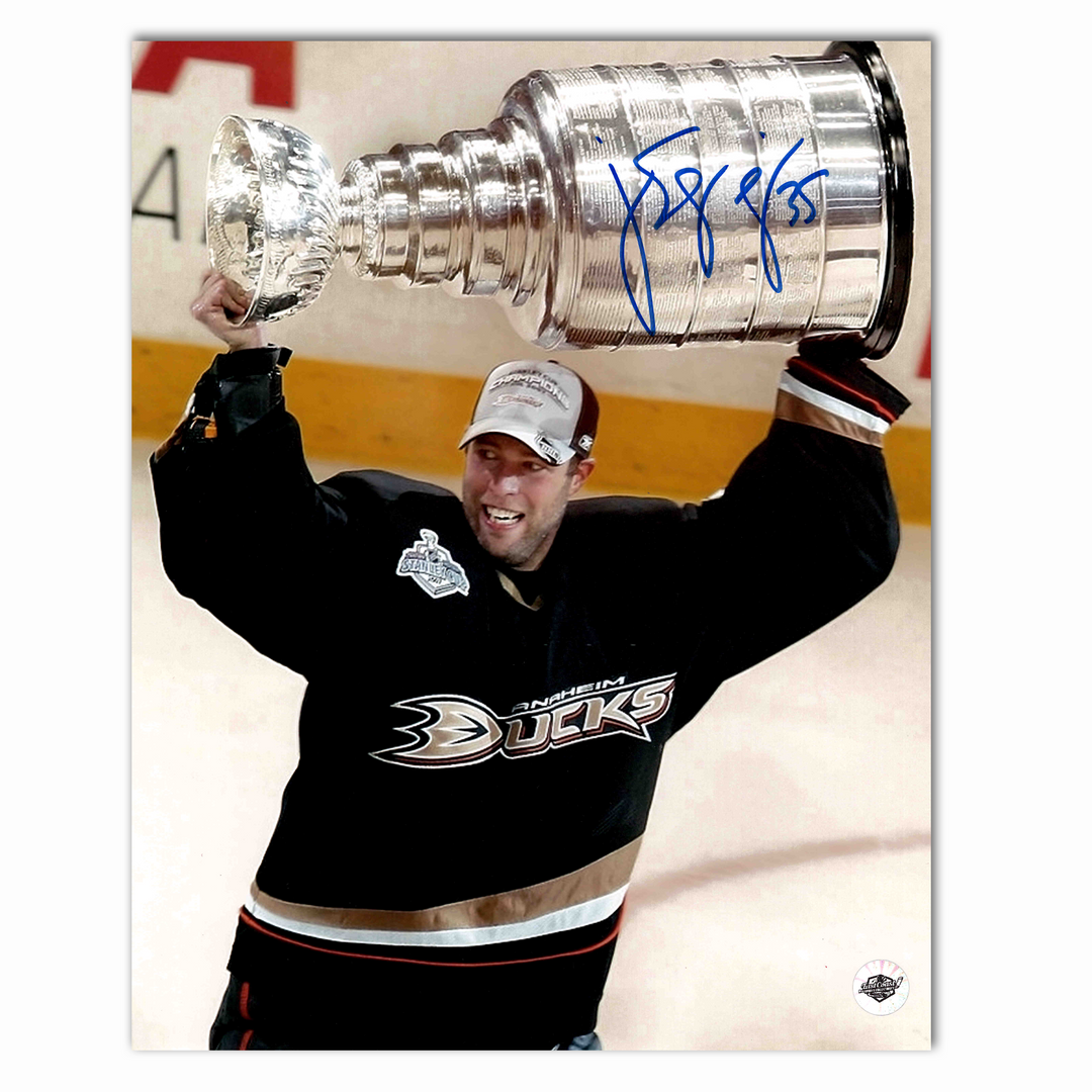 Jean-Sebastien Giguere Autographed Anaheim Ducks 2007 Stanley Cup 8x10 Photo