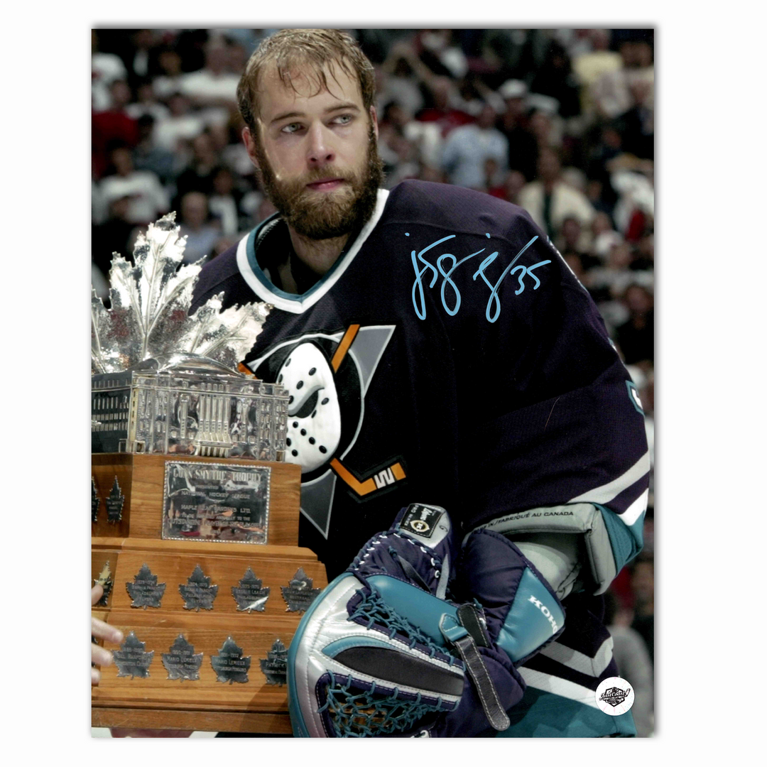 Jean-Sebastien Giguere Autographed Anaheim Ducks Conn Smythe 8x10 Photo