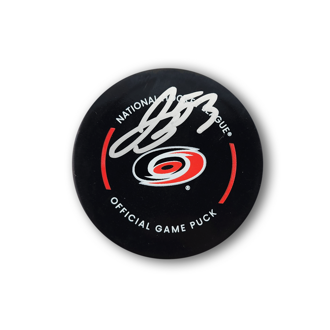 Jackson Blake Autographed Carolina Hurricanes Official Hockey Puck