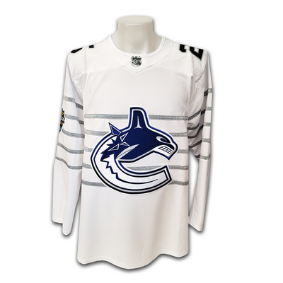 Jacob Markstrom All Star Game 2020 Vancouver Canucks White Adidas Jersey Inscribed 1st NHL ASG
