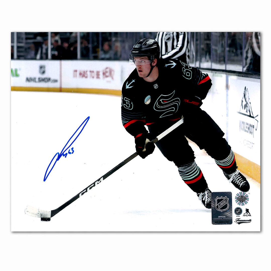Jacob Melanson Autographed Seattle Kraken Alternate Horizontal 8x10 Photo