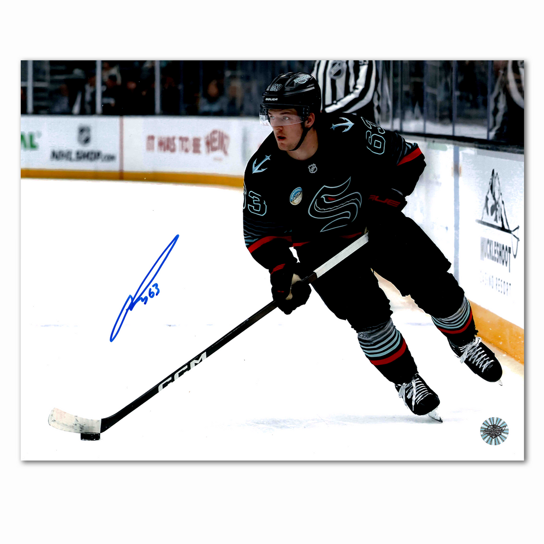 Jacob Melanson Autographed Seattle Kraken Alternate Horizontal 8x10 Photo (2)