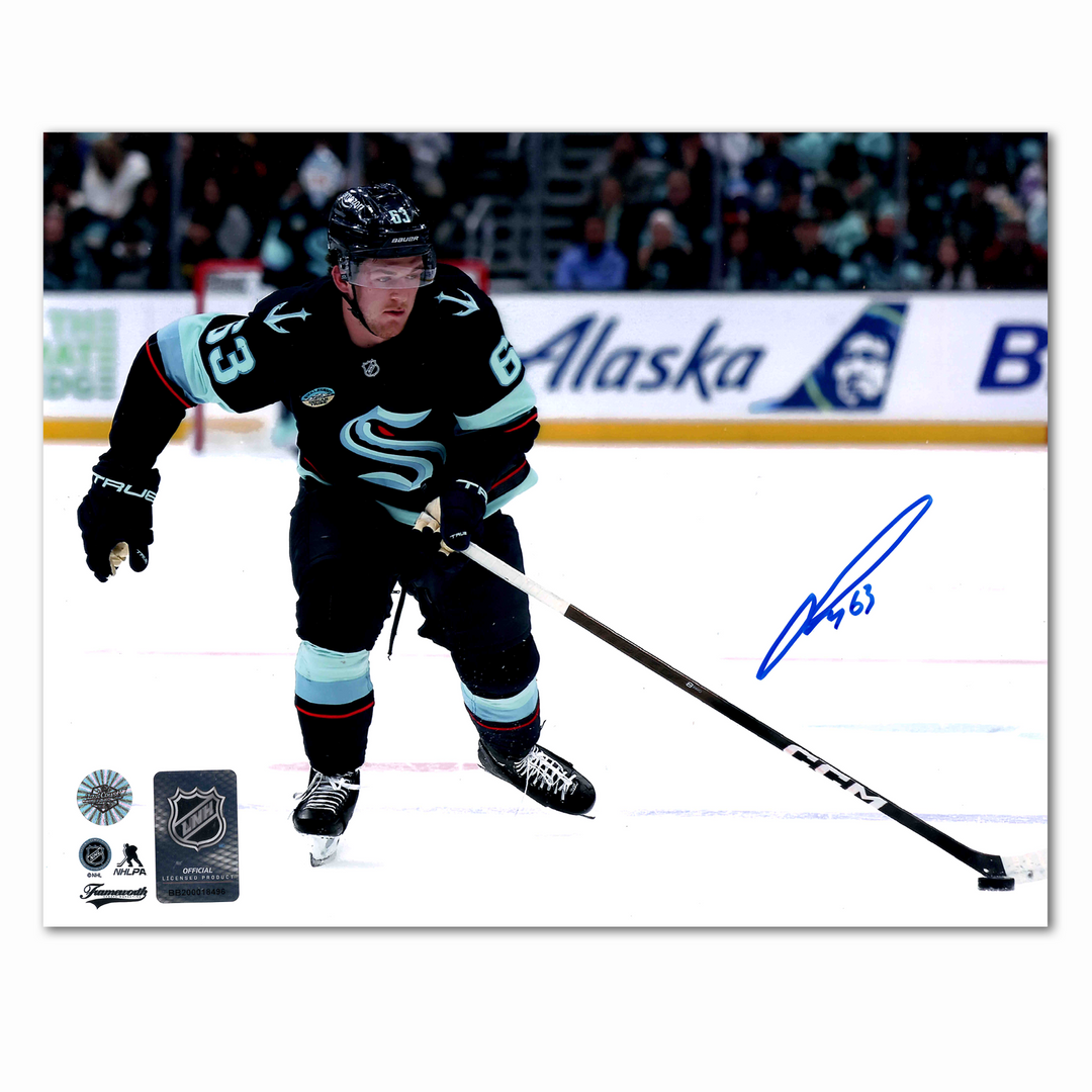 Jacob Melanson Autographed Seattle Kraken Home Horizontal 8x10 Photo
