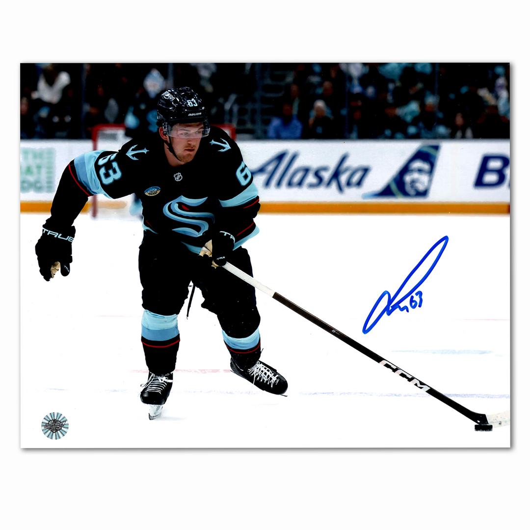 Jacob Melanson Autographed Seattle Kraken Home Horizontal 8x10 Photo (2)