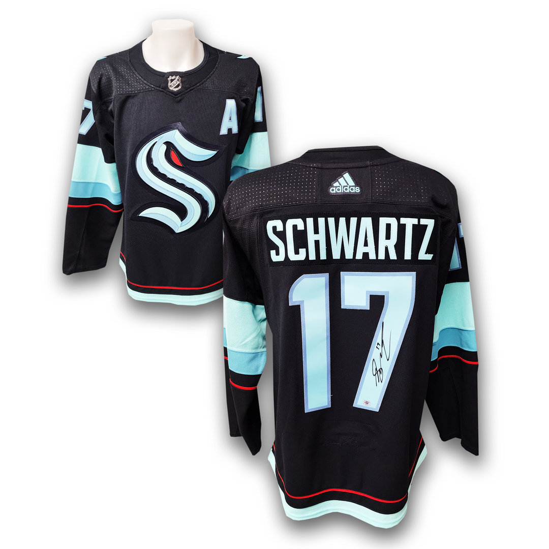 Jaden Schwartz Autographed Seattle Kraken Home Adidas Jersey