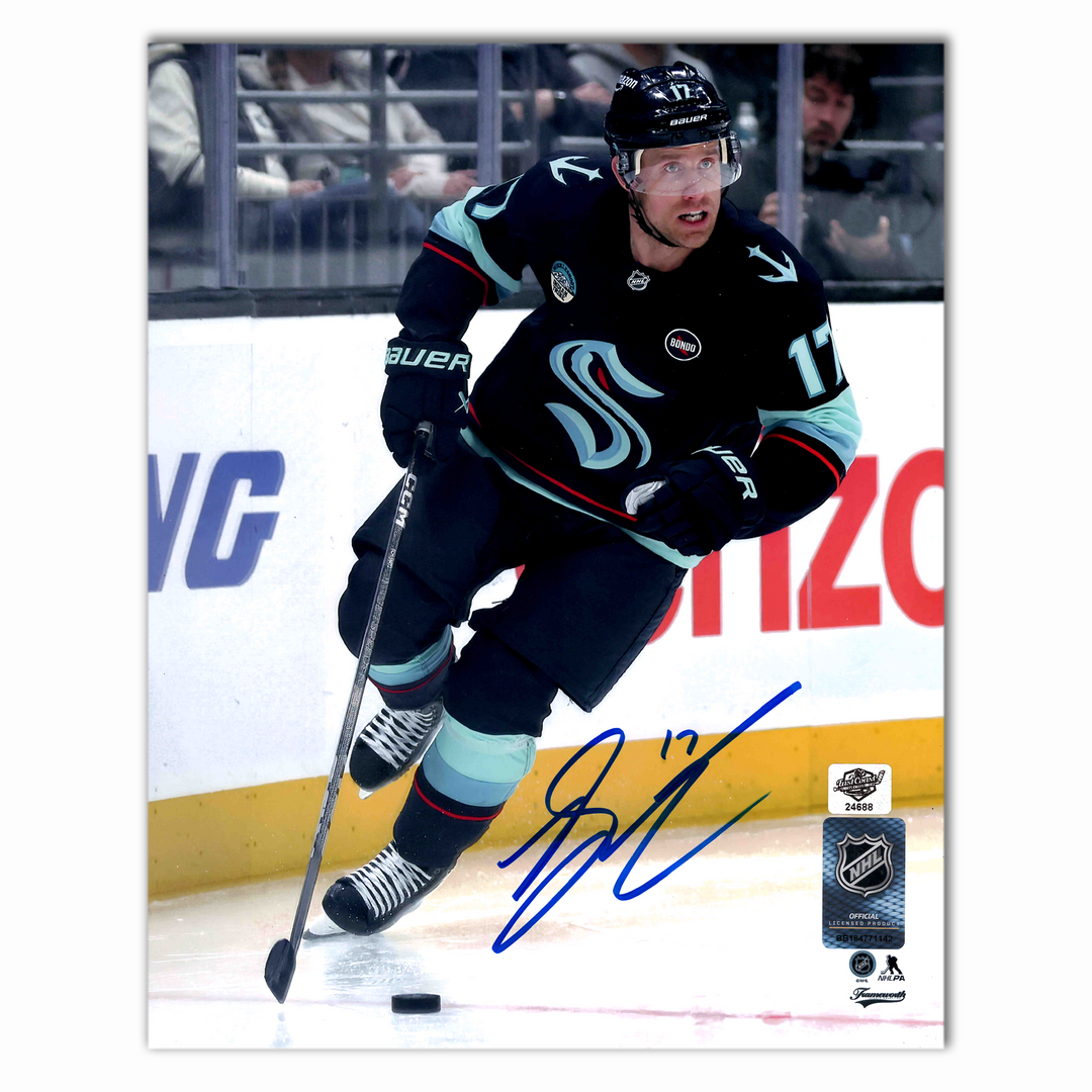 Jaden Schwartz Autographed Seattle Kraken Home 8x10 Photo