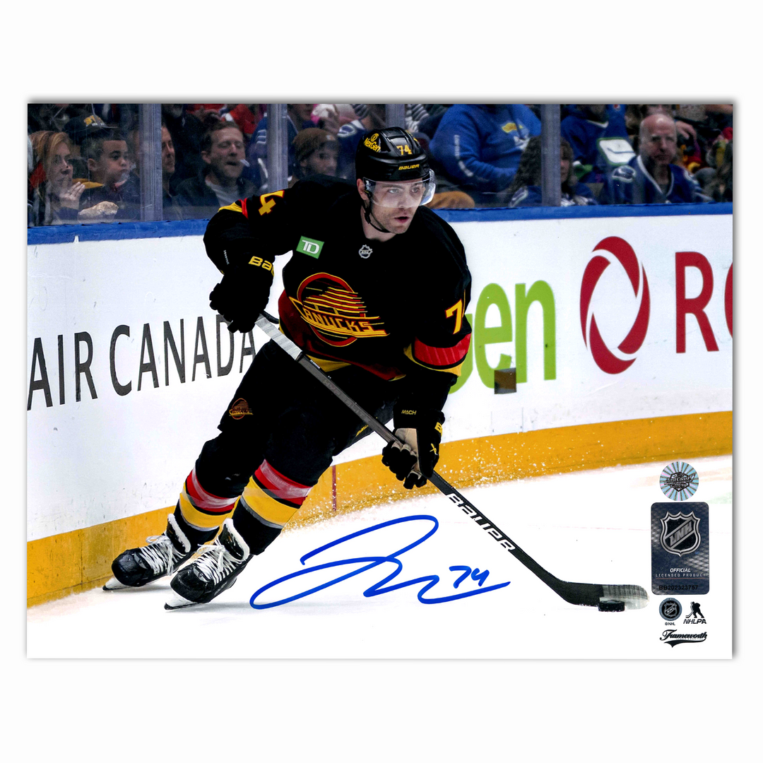 Jake Debrusk Autographed Vancouver Canucks Alternate 8x10 Photo