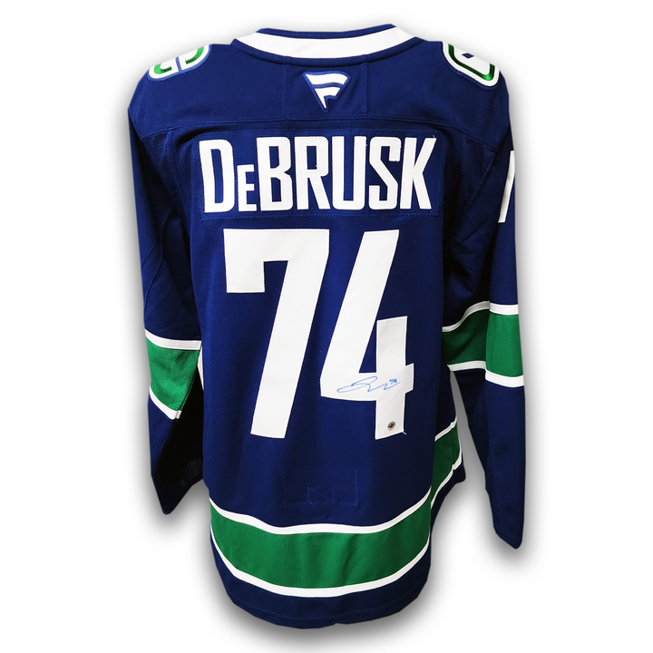 Jake Debrusk Autographed Vancouver Canucks Home Fanatics Premium Jersey