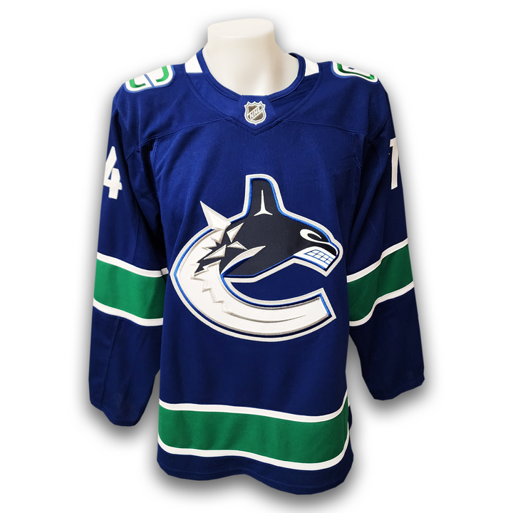 Jake Debrusk Autographed Vancouver Canucks Home Fanatics Premium Jersey