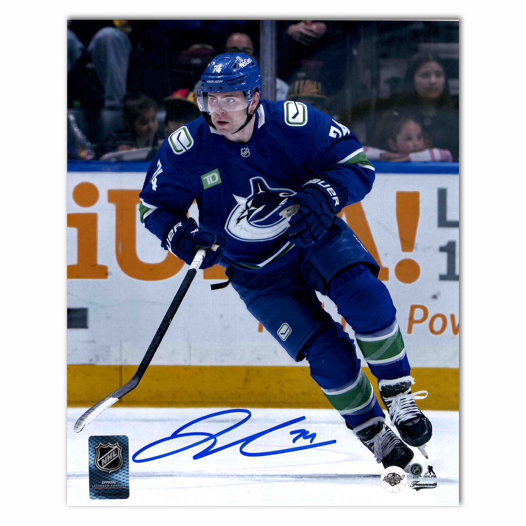 Jake Debrusk Autographed Vancouver Canucks Home 8x10 Photo