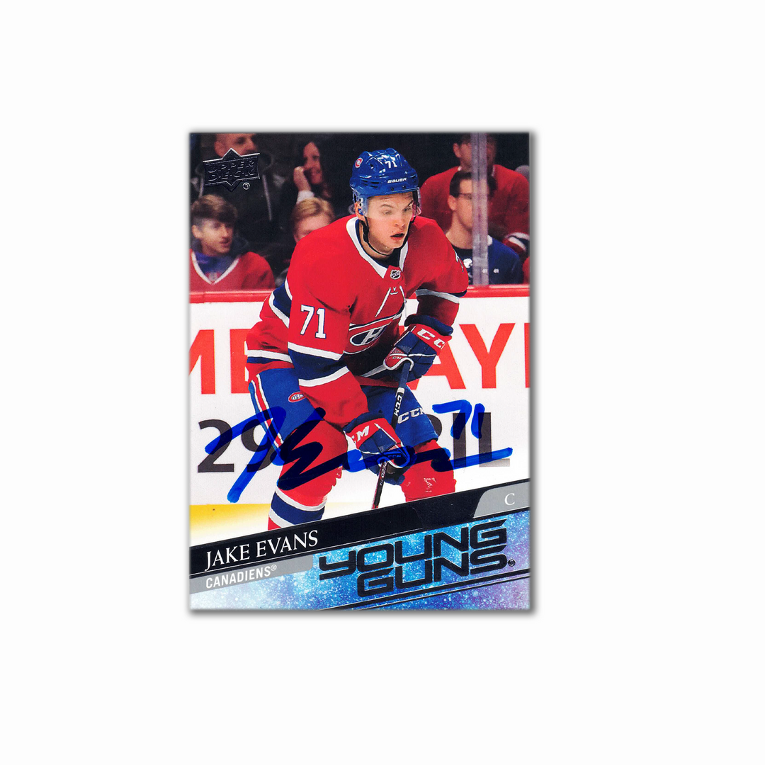 2020-21 UD Young Guns #247 JAKE EVANS Autographed Rookie Card