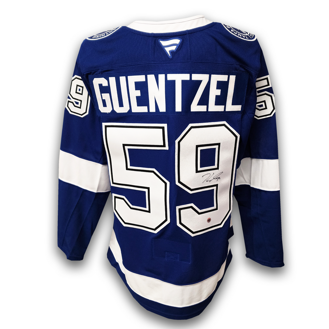 Jake Guentzel Autographed Tampa Bay Lightning Home Fanatics Premium Jersey