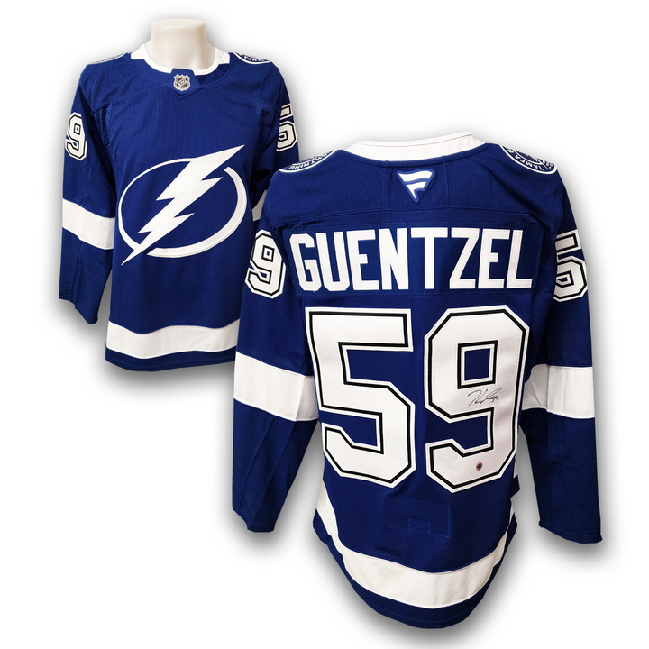 Jake Guentzel Autographed Tampa Bay Lightning Home Fanatics Premium Jersey