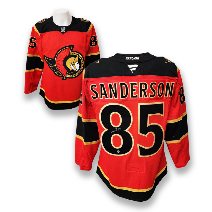 Jake Sanderson Autographed Ottawa Senators Alternate Fanatics Premium Jersey