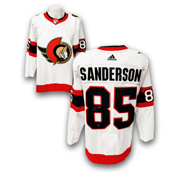 Jake Sanderson Autographed Ottawa Senators Away Adidas Jersey