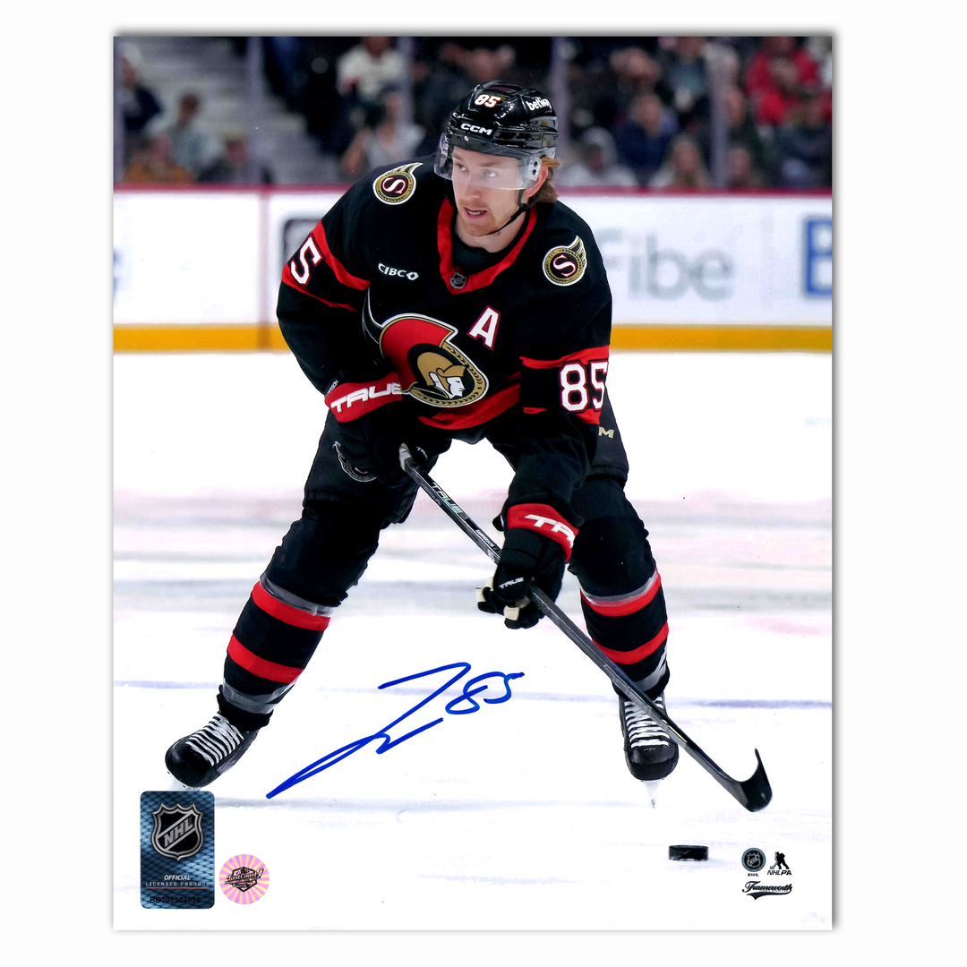 Jake Sanderson Autographed Ottawa Senators Home 8x10 Photo